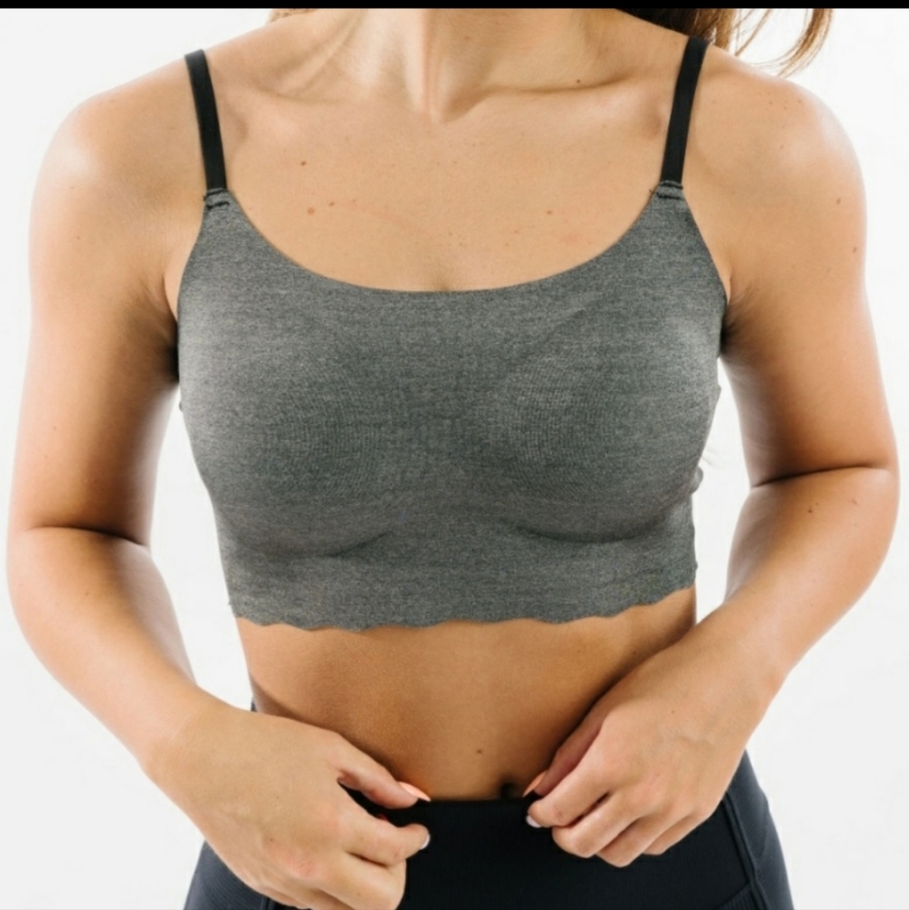 Zyia Active charcoal adjustable strap comfort sport bra size Large
